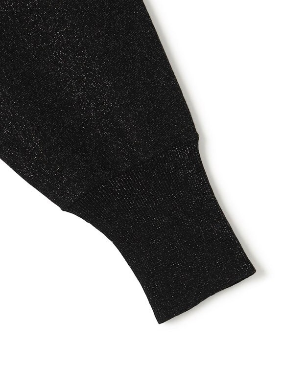 23区 S 【APPLAUDIR】コンパクト ドルマンスリーブ ラメカーディガン ブラック