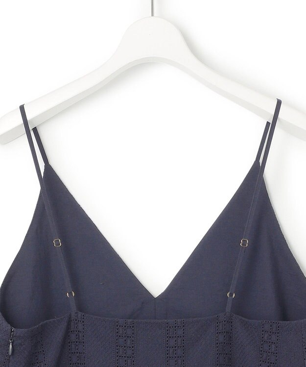 23区 【洗える】コットンエンブロイダリー オールインワン ネイビー系