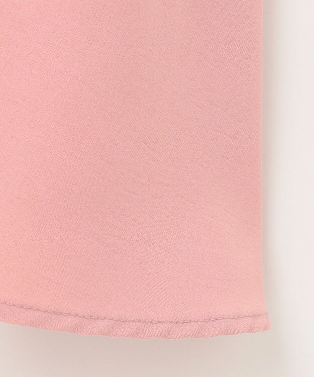 Feroux 【洗える】ペプラム ボウタイブラウス ピンク系