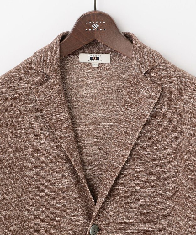 JOSEPH ABBOUD 【サスティナブル】スラブギマ カーディガン ブラウン系