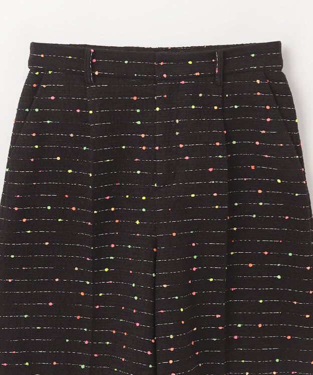 GRACE CONTINENTAL ネオンドットジャガードパンツ ブラック