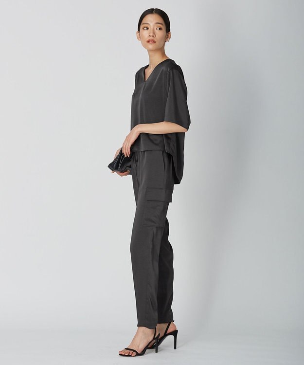 ICB 【WEB限定カラーあり・洗える】Calm カーゴパンツ チャコールグレー系