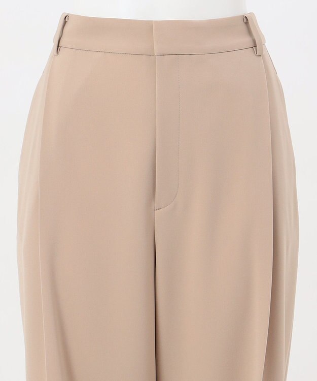 23区 【エステータ】コットンダブルクロス テーパード ワイドパンツ グレージュ系