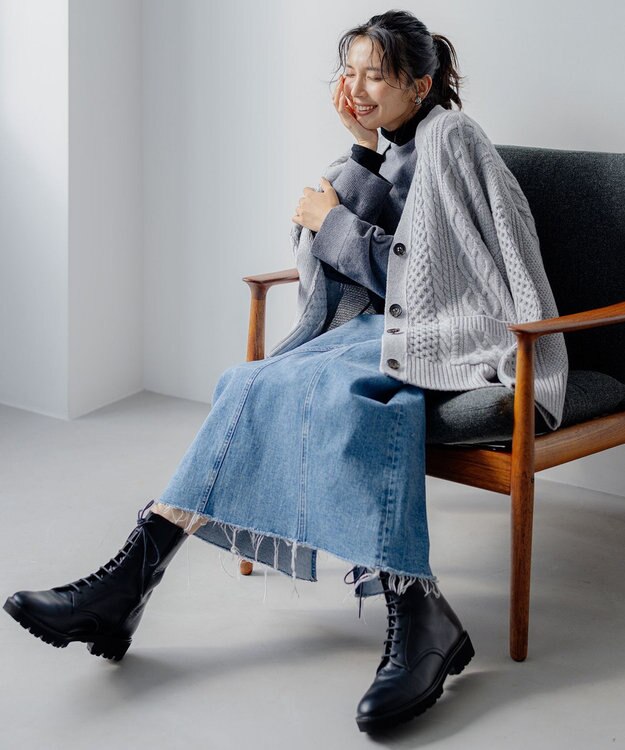 23区 【洗える】ツインニットクロップド ニットベスト ライトグレー系