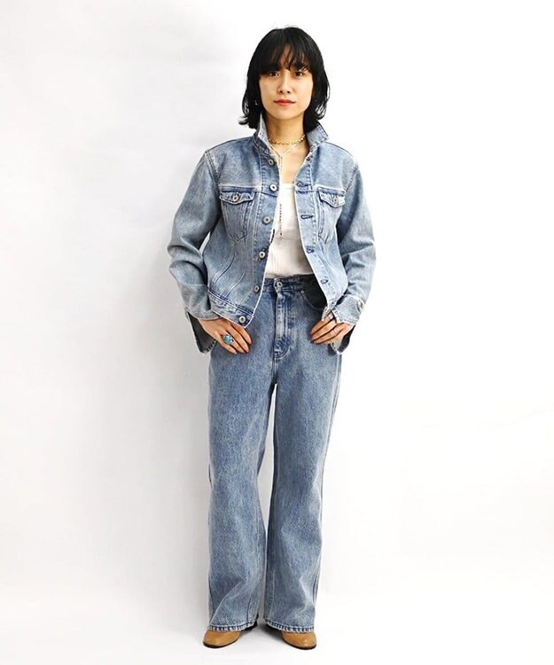 woadblue 【157】Back Balloon Jacket デニムジャケット MIDBLUE