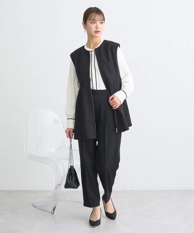 earth music&ecology テーパードパンツ Black