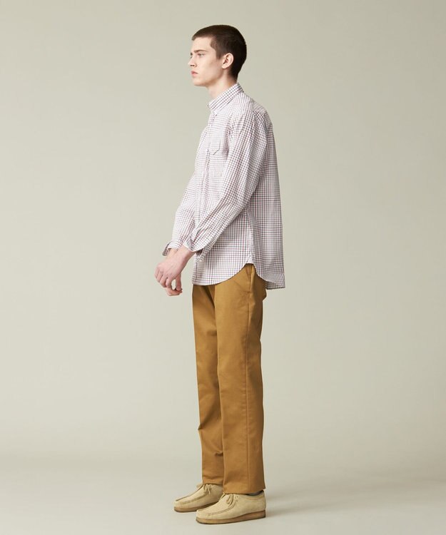 J.PRESS MEN ポプリンマルチチェック ボタンダウンシャツ ワイン系3