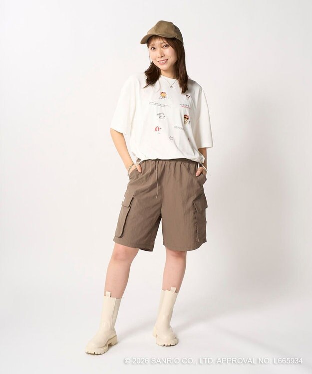 OP／FILA 【Ocean Pacific×ハローキティ】ラッシュTシャツ ホワイト