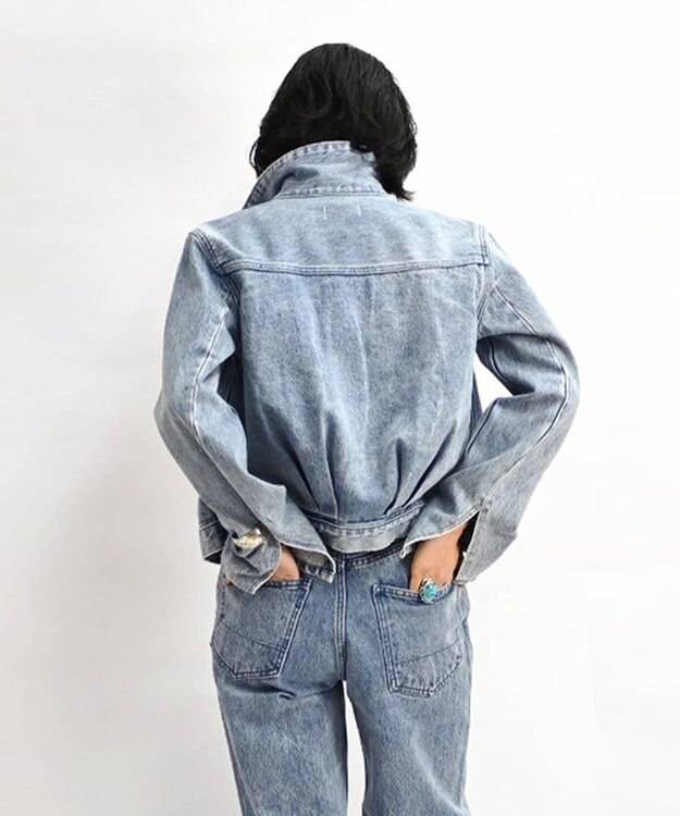 woadblue 【157】Back Balloon Jacket デニムジャケット MIDBLUE