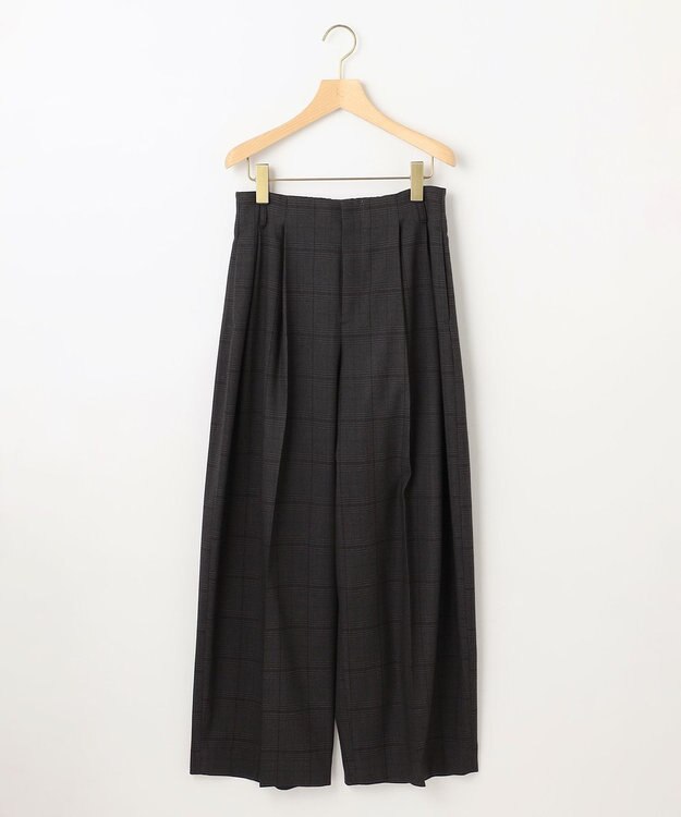 組曲 【加藤ローサさん着用】ハンサムツイルカーヴィーパンツ チャコールチェック系3
