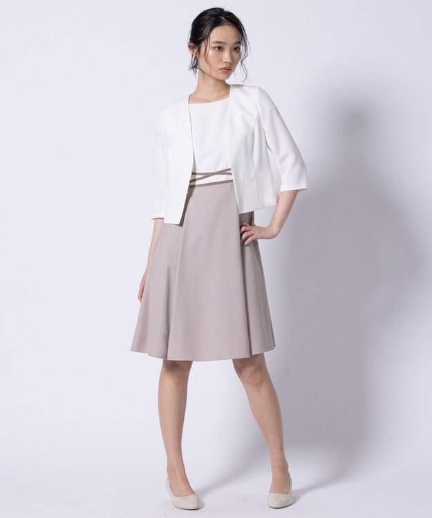 TOCCA 【消臭】BRIGHT LUMINOUS 七分袖ジャケット アイボリー系