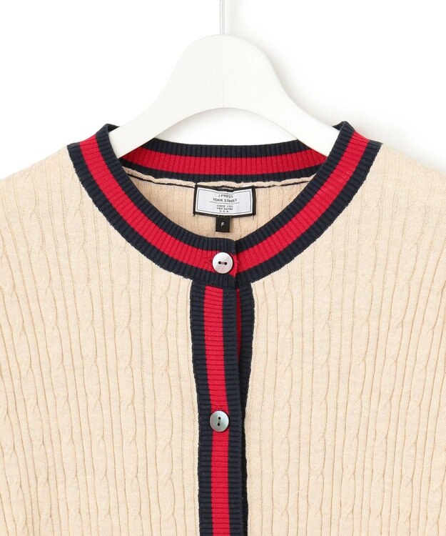 J.PRESS YORK STREET 【WOMEN】コットンベーシック ニットカーディガン ホワイト系