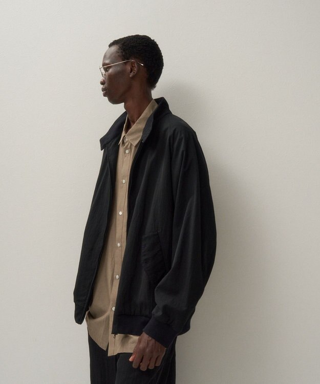 ATON HIGH TWIST NYLON | ハリントンジャケット - UNISEX BLACK