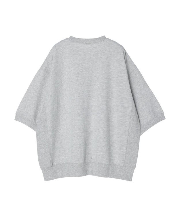 Green Parks ７分袖ロゴ裏毛プルオーバー Gray Mixture