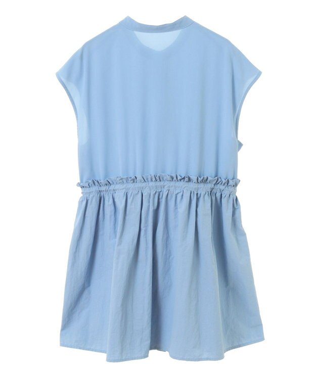 Green Parks 異素材ドッキングチュニック Blue