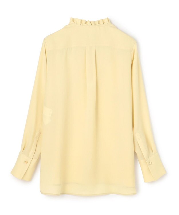 BEIGE， 【洗える】STOW / フリルタイブラウス Mustard