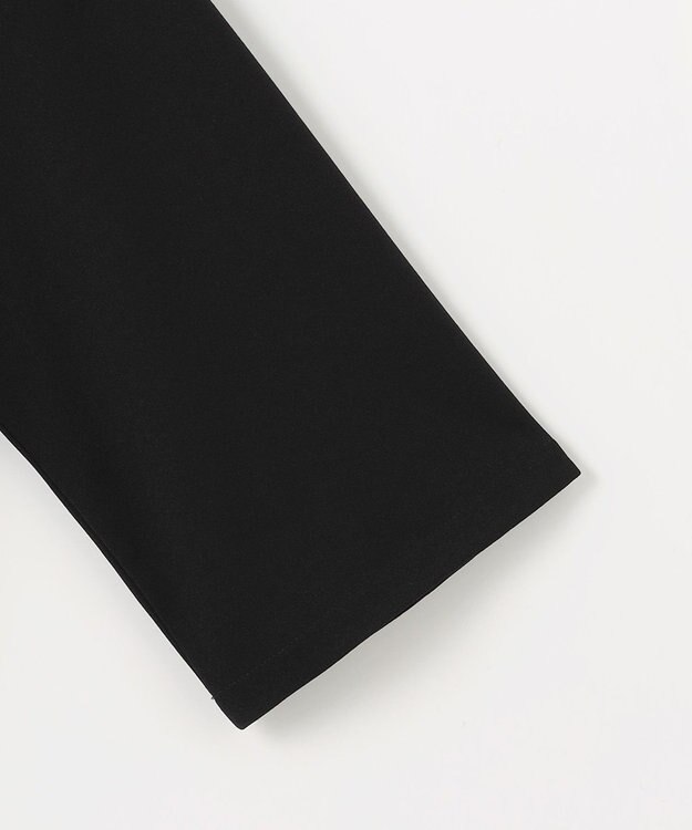 組曲 S ジョーゼットジャージーボウタイチュニック ブラウス ブラック系