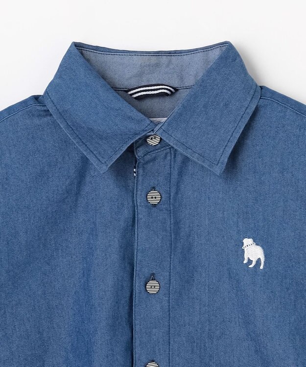 J.PRESS KIDS 【140-170cm】バックブル ダンガリー 半袖シャツ ネイビー