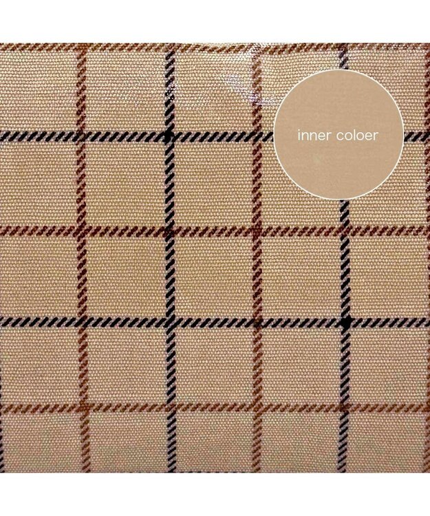 ROOTOTE 3607【ラミネート加工 肩掛け】EU.ラウンド.ラミネート-T 04：チェック・ベージュ