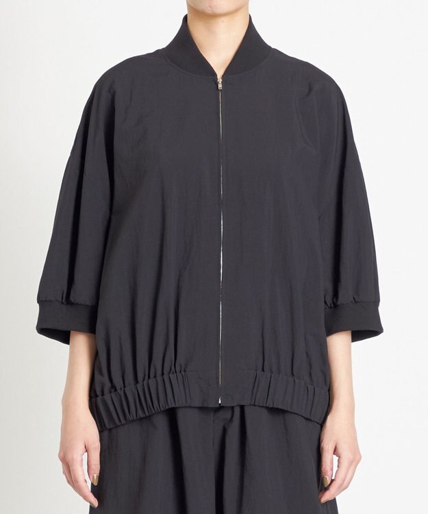 NAVE 【ReNAVE　撥水機能・UVカット・透湿・接触冷感・洗える】ナイロンタスランブルゾン ブラック系