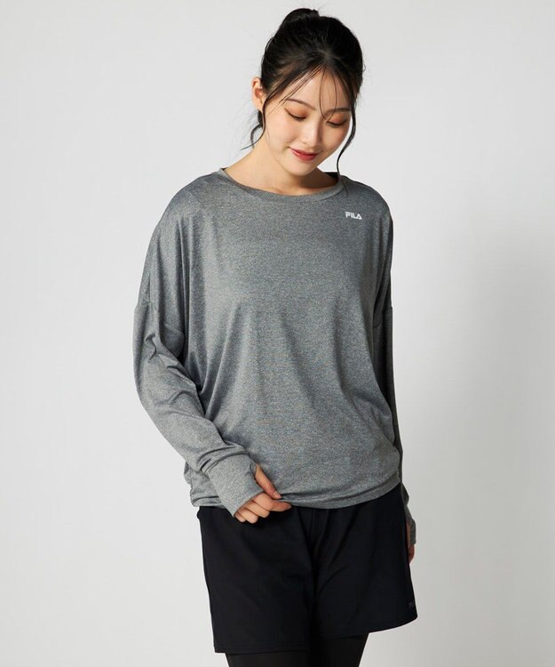 OP／FILA 【FILA】ドルマンスリーブロングTシャツ付き４点セット水着 杢グレー