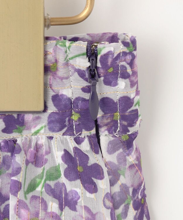 組曲 【23SS】ヴィンテージフラワープリント スカート パープル系5