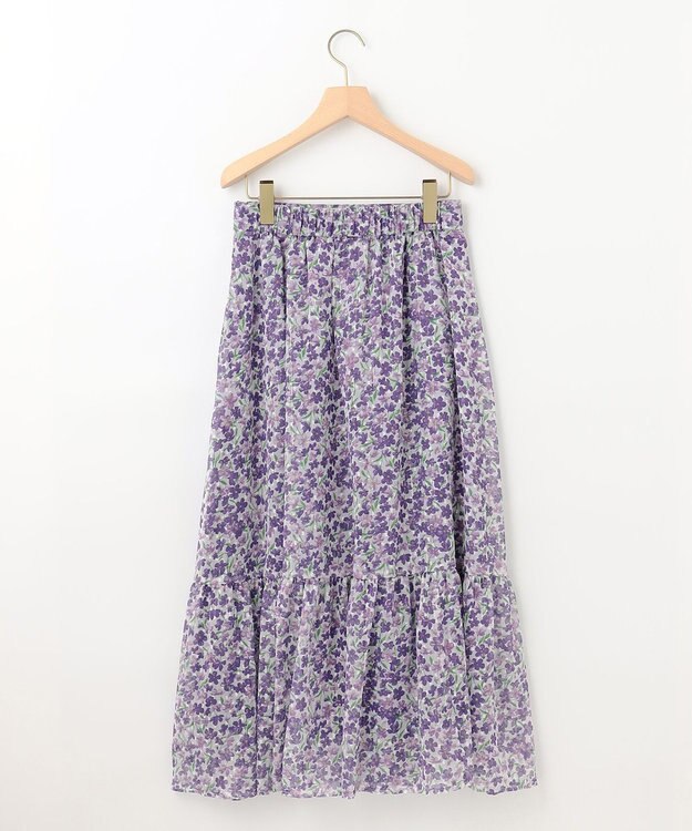 組曲 【23SS】ヴィンテージフラワープリント スカート パープル系5