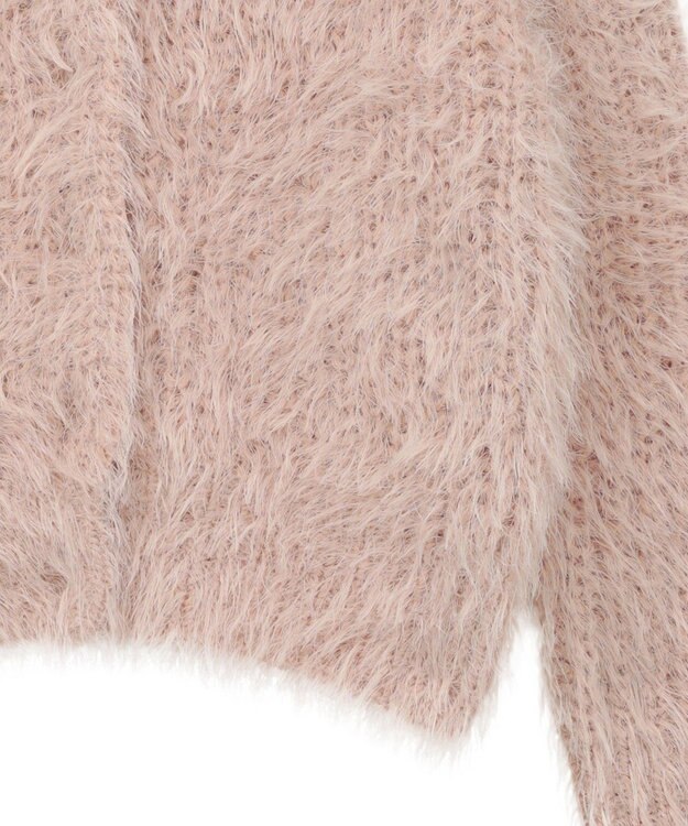 AMERICAN HOLIC シャギーニットクルーネックカーディガン Pink