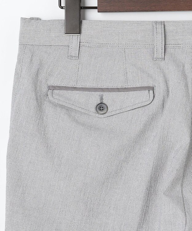 JOSEPH ABBOUD 【キングサイズ・ウエストも伸びる!オーガニックコットン使用】ムリネサマー パンツ ライトグレー系