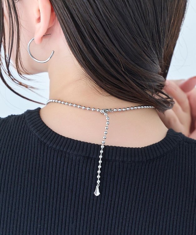 Phoebe 【金属アレルギー対応】ドットラインチョーカー　シルバー/ニッケルフリー/41.5cm シルバー