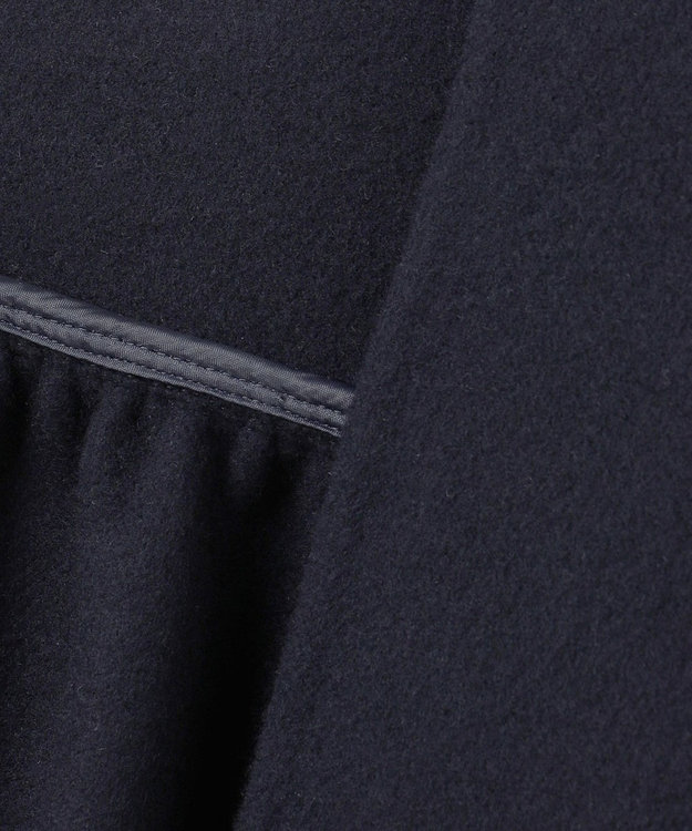 #Newans バックペプラムダブルフェイスジレ ネイビー