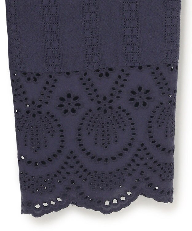 23区 【洗える】コットンエンブロイダリー オールインワン ネイビー系