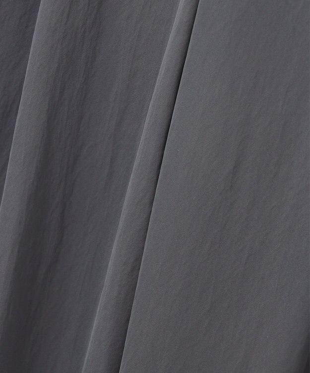 ICB 【接触冷感・UVケア・洗える】 ヴィスコースナイロンサテン ワイドパンツ チャコール系