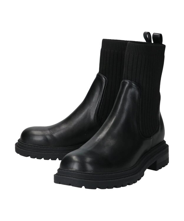 earth music&ecology ＯＲｉｅｎｔａｌ　ＴＲａｆｆｉｃ　ニットブーツ Black