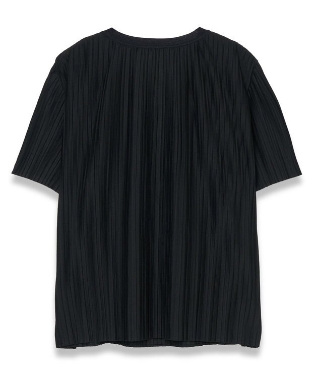 JOSEPH 【洗える】プリーテッドジャージー　ラウンドネックTシャツ Black