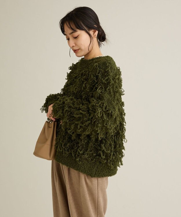 CRAFT STANDARD BOUTIQUE ループ編みニットプルオーバー Green