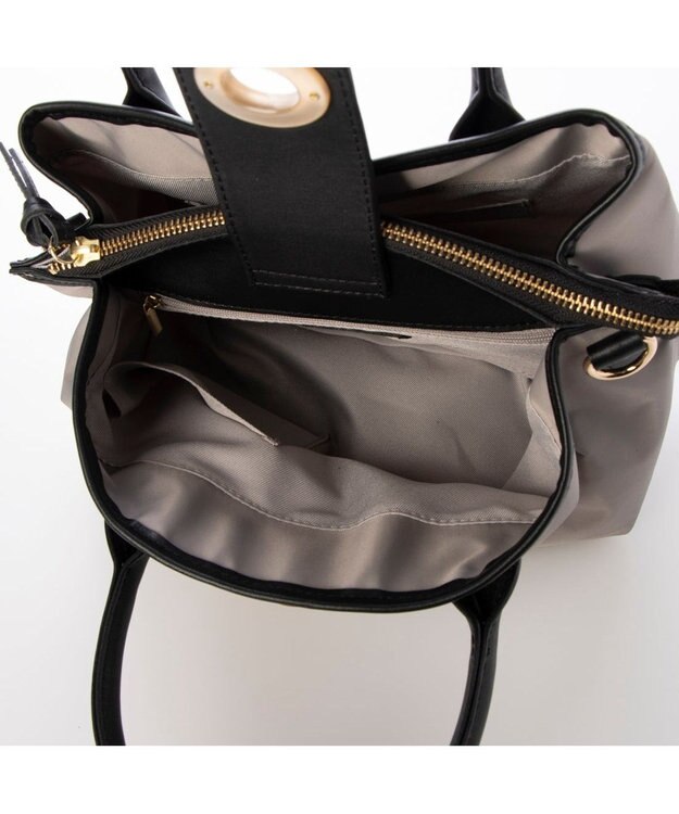 UNBILLION 【テレビ ドラマ着用アイテム】ペルケ perche / ナイロン×牛革付属ユーティリティ2wayトートS ライトベージュ