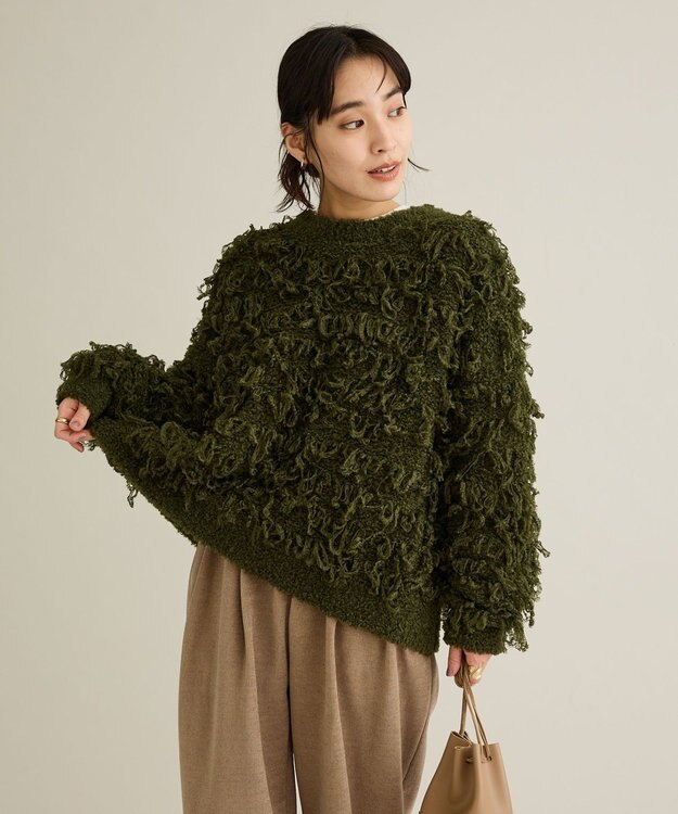 CRAFT STANDARD BOUTIQUE ループ編みニットプルオーバー Green