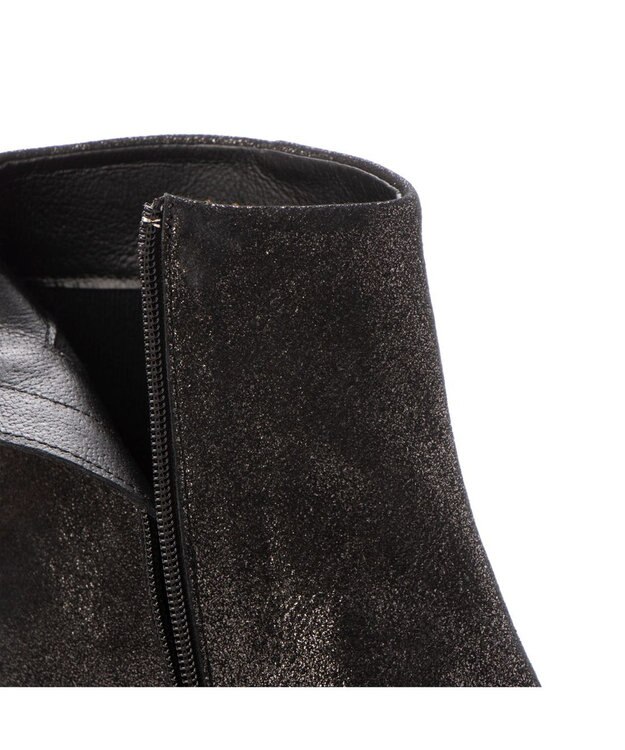 MODE ET JACOMO <D'ICI>【３E】チャンキーヒールショートブーツ ブラックメタリック