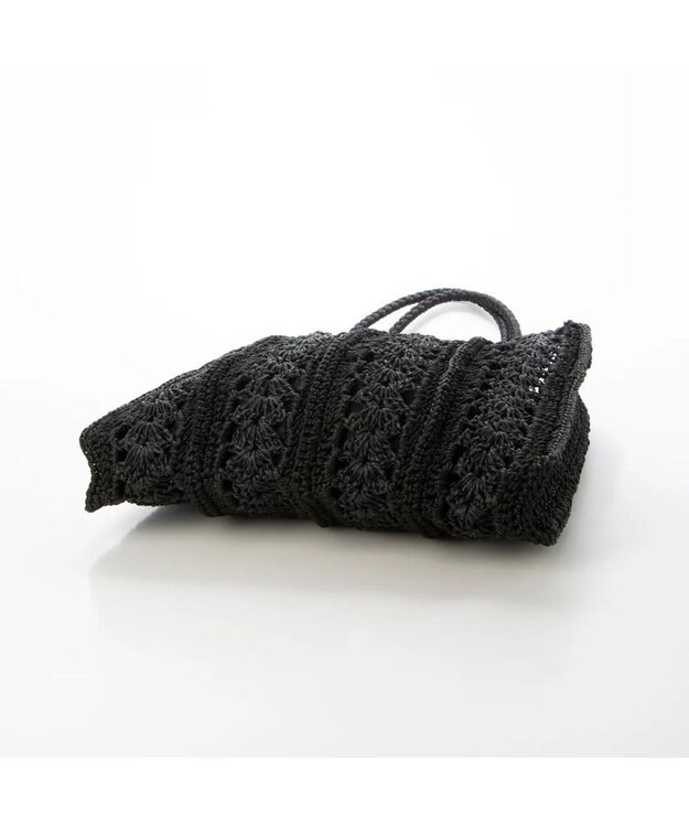 UNBILLION cachecache 切り替え松葉編みトートバッグ ブラック