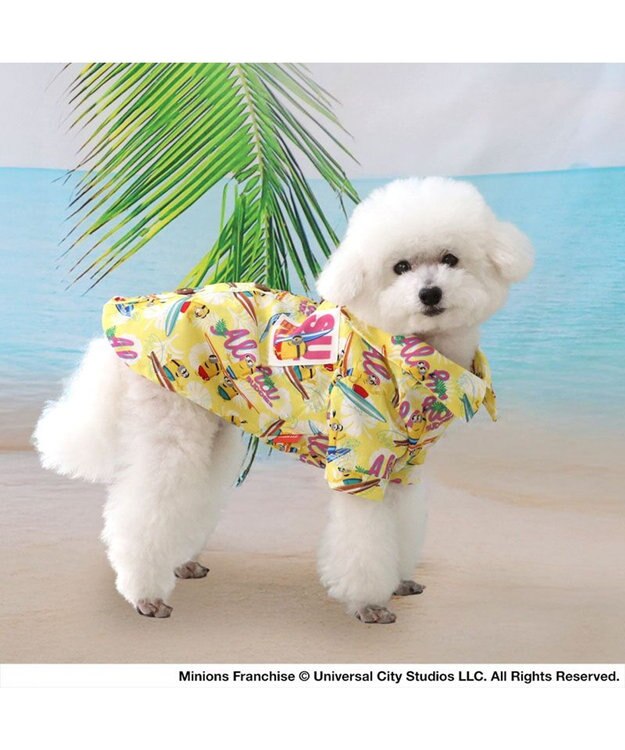 PET PARADISE ミニオン 接触冷感 背中開き アロハシャツ 《サーフ》 小型犬 イエロー