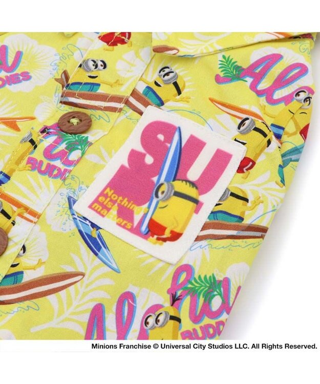 PET PARADISE ミニオン 接触冷感 背中開き アロハシャツ 《サーフ》 小型犬 イエロー