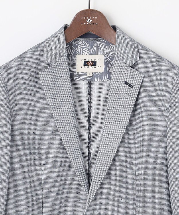 JOSEPH ABBOUD 【清涼感/軽量】リネンTOPピケ ジャケット ブルー系