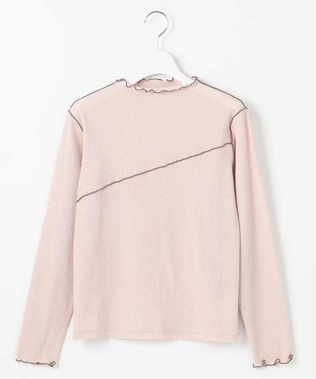 Feroux 【洗える】シアーメロー プルオーバー ピンク系