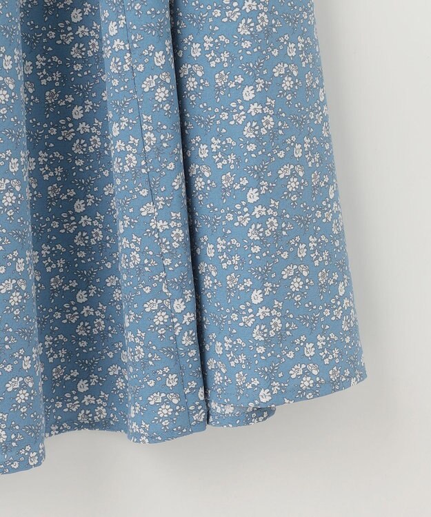 Feroux フラワープリントドロスト ワンピース ライトブルー