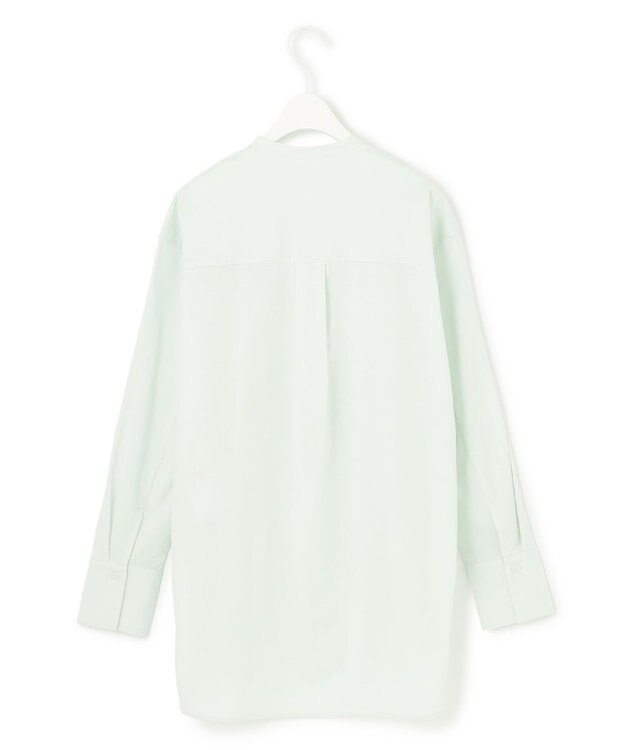 ICB 【WEB限定・洗える】ライクアウーブン バンドカラーカットソー ライトグリーン系