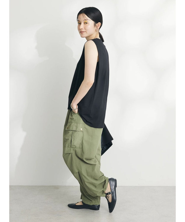 CRAFT STANDARD BOUTIQUE 肩タックノースリーブプルオーバー Black