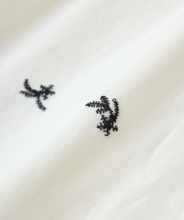 Green Parks ■ＥＳＣＡＲ　バイカラー刺繍ワイドイージーパン Off White