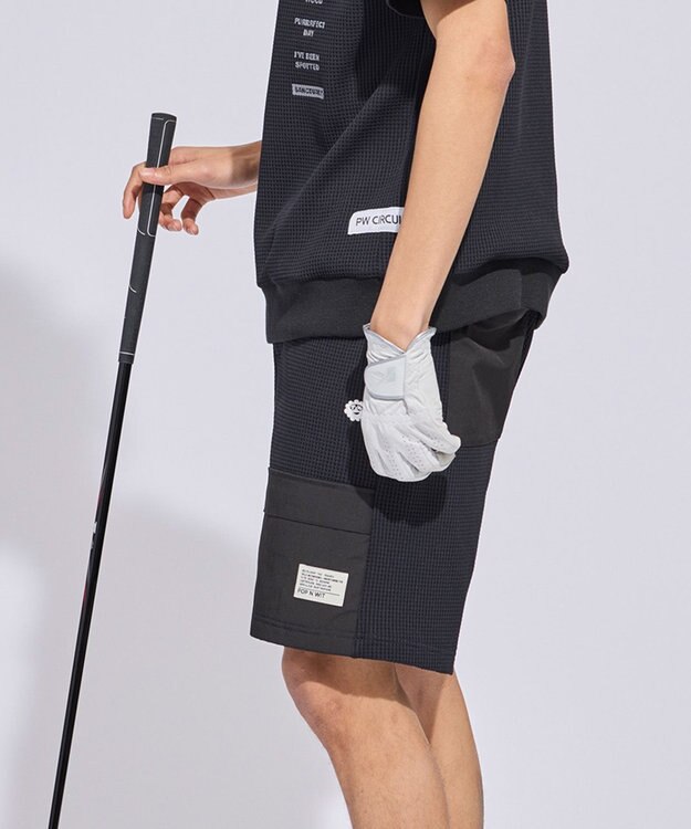 PW CIRCULUS 【MEN】ワッフルショーツ 2026年モデル ゴルフ ブラック系