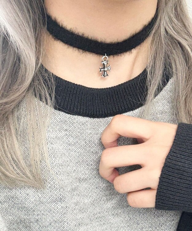 WEGO Lモチーフシャギーニットチョーカー 柄3